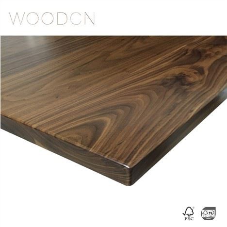 ท็อปครัวติดกาวขอบไม้วอลนัทที่เป็นของแข็ง