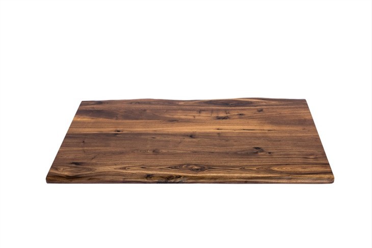Solid Black Walnut Live Edge Office Table Top 30x48x0.8'' Factory