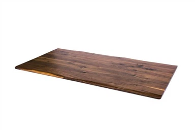 Solid Black Walnut Live Edge Office โต๊ะยกไฟฟ้า 30x60x0.8 ''